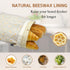 2 Pack 13x17'' Beeswax Bread Bags for Homemade Bread with Zipper, Large Reusable Beeswax Sourdough Bread Storage Bag