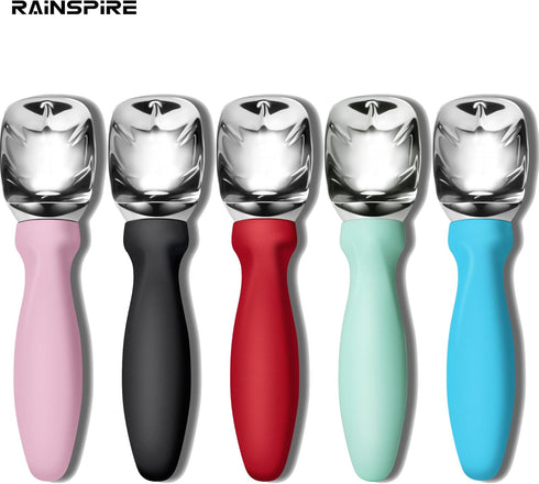 Rainspire Frozen Ice Cream Scoop Stainless Steel with Comfortable Handle, Ice Cream Scooper Heavy Duty, Ice Cream Spade