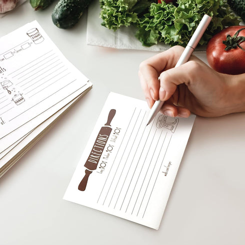Premium Thick Recipe Cards 4x6 Double-Sided - 50 Pcs Quality Thick Card Stock