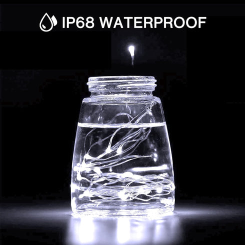 16 Pack IP68 7ft Olafus Fairy Lights Battery Operated, Waterproof Mini String Light, Small LED Bottle Light for Wedding