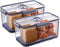 Gifhomfix 2Pcs Bread Box Bread Boxes for Kitchen Counter Airtight, Double Time