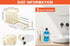 HarJue Toothbrush Holder, Luxurious Metal Toothbrush Toothpaste Holder with Marble Base for Bathroom, Multi-Slots