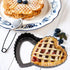 Mini Tart Pan Set of 6, Non-Stick 4 Inch Heart-shaped Quiche Pan with Removable Bottom for Pies & Muffins