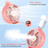 Handheld Fan Portable Misting Fan, Rechargeable Personal Mister with 5 Speeds, 3000mAh Battery, Pink