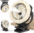 Ausic 3-in-1 Portable Clip on Fan with Misting & LED Lights &