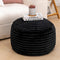 Asuprui Pouf Ottoman Unstuffed Ottoman Foot Rest Floor Pouf 20x20x12 Inches Round