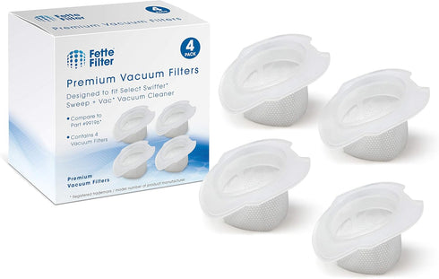 Fette Filter Vacuum Replacement Filters for Swiffer Sweep and Vac, Pack of 4