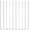 Straw Cleaner Brush Set of 10, Extra Long Nylon Bristles and Stainless Steel Handle for Cleaning Glass, Silicone, Metal