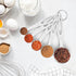 5pcs Heavy Duty Stainless Steel Measuring Spoon Set for Cooking and Baking, Fits in Spice Jar, 1/4 1/2 1 tsp, 1/2 1 tbsp