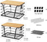 2 Pack Potato and Onion Storage Bins, Stackable Kitchen and Pantry Organizer with Bamboo Top & Lightweight PP Mat