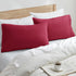 Nestl Burgundy Pillow Cases, Queen Size Set of 2, Soft 1800 Microfiber, 20x30 Inches