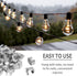EATAKWARD 150 0.8'' 0.6'' PCS Christmas Lights Gutter Hooks, x Galvanized Holiday Lighter Roof Hooks, Light Clips Xmas