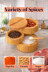 Generic 3-Tier 10.15 oz Bamboo Salt Cellar with Magnetic Lid and Spoon Larger Capacity Ideal for Celtic Sea Salt