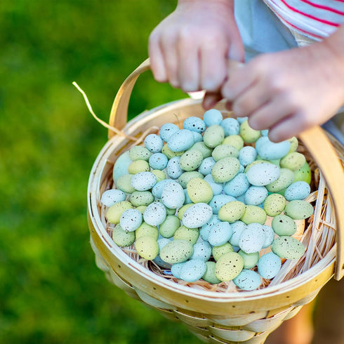 120 1-1.2" Winlyn Pcs Artificial Speckled Green Blue Foam Easter Eggs Decorative Eggs for Easter Party Neutral Spring