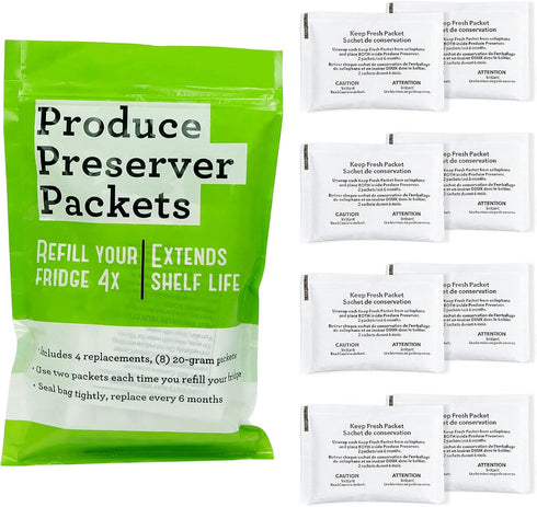 AMI PARTS W10346771A Produce Preserver Replacement Part for Refrigerators - 4 replacements, 8 packs