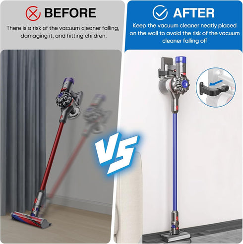 Wall Mount Holder for Shark IX141 IZ562H IZ682H IZ361H IZ462H Pet Cordless Stick Vacuum, Compatible with Dyson V10 V11