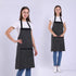 Aprons for Women and Men, Kitchen Chef Apron with 2 Pockets, Adjustable Bib Apron, Black/White Pinstripe