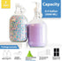 2 Pack 64 Oz Sovietiep Laundry Detergent Dispenser with Pump and Lid - Half Gallon Glass Pump Bottle for Laundry Soap