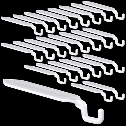 Yinkin 24 Pcs Flat 3" Light Hooks Plastic Hooks Christmas Light String