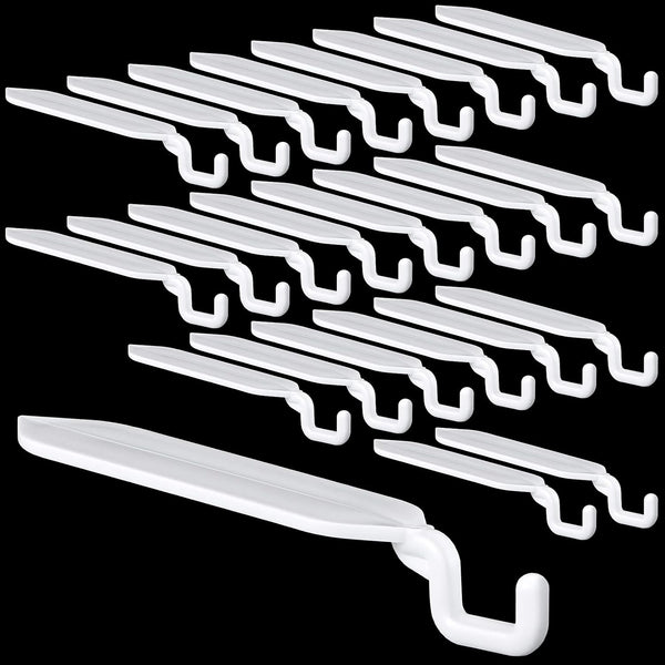 Yinkin 24 Pcs Flat 3" Light Hooks Plastic Hooks Christmas Light String
