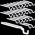 Yinkin 24 Pcs Flat 3" Light Hooks Plastic Hooks Christmas Light String