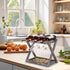 WDSHIYI 4 6 Countertop Rustic Wood Wine Rack for Bottles and Stemware Glass Holder- Wine Racks with Glass Holder, Home