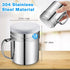 12 10 oz Lallisa Pcs Stainless Steel Spice Shakers with Holes and Lids Dredge Shakers with Handle Versatile Salt Shaker