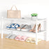 Smiry Bamboo Shoe Rack, 2 Tier Shoe Organizer for Entryway & Closet,