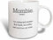 3dRose Mombie - An Exhausted Mother That Feeds on Wine and Coffee - Two Tone Blue Mug, 11oz