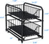 AIYAKA Pull-out Cabinet Organizer, Stackable 2-tier Under Sink Rack with Sliding Storage Drawer for Bathroom, Kitchen,