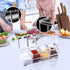 ZGWJ Acrylic Kitchen Spice Pots, 4 Piece Clear Seasoning Box Set with Cover and Spoon