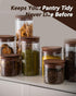 17 oz Sets 2 Coffee Canister with Scoop and Wooden Lids, Airtight Glass Coffee Beans Storage Container of for Ground