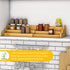 Spice Rack Kitchen Cabinet Organizer, 3 Tier Bamboo Expandable Display Shelf