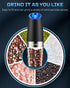 XinXu Gravity Automatic Electric Pepper and Salt Grinder, Auto Mill Shaker, Stainless Steel, Black with Blue LED Light