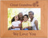 CustomGiftsNow Great Grandma We Love You - Engraved Wood Picture Frame for 4x6-inch Photo