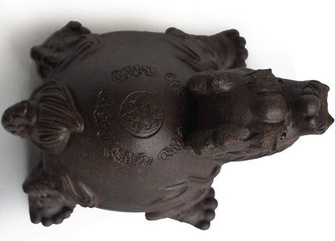 Chinese Dragon Turtle Tea Decoration - Pet Zisha Clay Lucky Fengshui Home