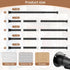 Metal Black Closet Rods for Hanging Clothes, 1.3 Inch Diameter Heavy Duty Adjustable Bar for Closet and Bathroom