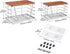 2 Pack 13/30/33 ALOCEO Stackable Storage Bins with Lids, Stainless Steel Extra Large Trash Bag Dispenser for Kitchen