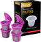 100 Count Disposable Coffee Paper Filters with 4 Pack Reusable K Cup Pods, Compatible with Keurig Brewers