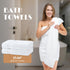 Set 6 100% 2 650GSM, 2 2 White Bath Towel of - Cotton Highly Absorbent Towels for Bathroom, Luxury Bath Towels Hand