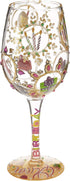 Designs by Lolita “Queen For a Day” Hand-painted Artisan Wine Glass - 15 oz.