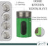 Salt Pepper Shaker Retro Single Spice Jar Glass - Green