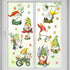 Mfault 9 Sheets Spring Gnomes Flowers Window Clings, Floral Glass Stickers Decals for Home Kitchen Decor