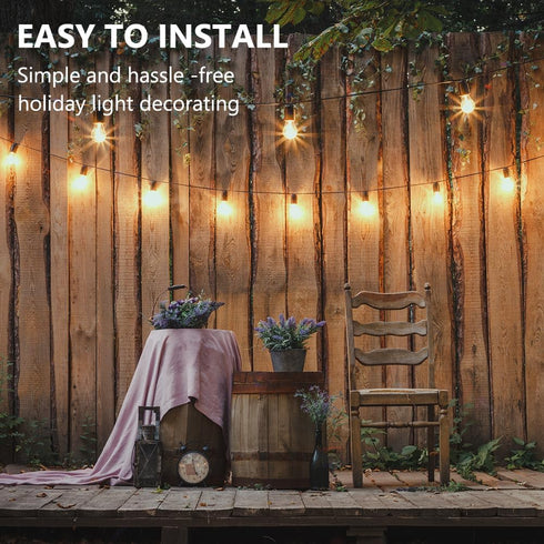 Ainiv 15-Pack) Hooks for Outdoor String Lights Clips,Outdoor Light Clips with Waterproof Adhesive Strips,Heavy Duty