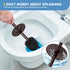 Set (2Pcs UPTRONIC Toilet Brush, Aluminum Alloy Toilet Brush and Holder with Long Handle Durable Bristles Toilet Bowl