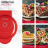 Holstein Housewares Personal Non-Stick Heart Waffle Maker, Red - 4-inch Waffles Ready in Minutes