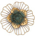 Funerom Golden Floral Wall Decoration, Metal Flower Wall Decor 11x1.5x11 inches