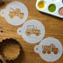 Designer Stencils Trucks Cookie Set - Beige/Semi-Transparent