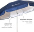 AMMSUN 47 inches 360-degree 50+, XL Chair Umbrella with Universal Clamp Adjustable and Swivel UPF Portable Clamp on