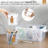 17QT 1 Pack (1 Pack) loobuu Plastic Storage Bins with Lids - Art Craft Supply Organizer Box with Brush Pot for Kids